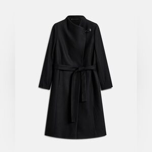 All Saints Riley Wrap Around Belted Long Line Coat